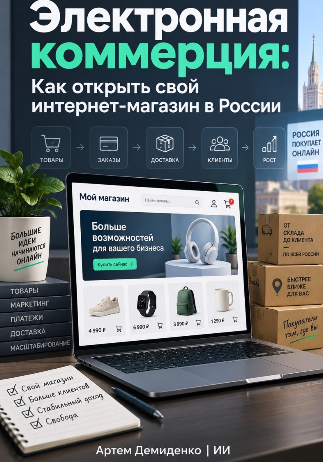 Обложка книги «Электронная коммерция: Как открыть свой интернет-магазин в России»