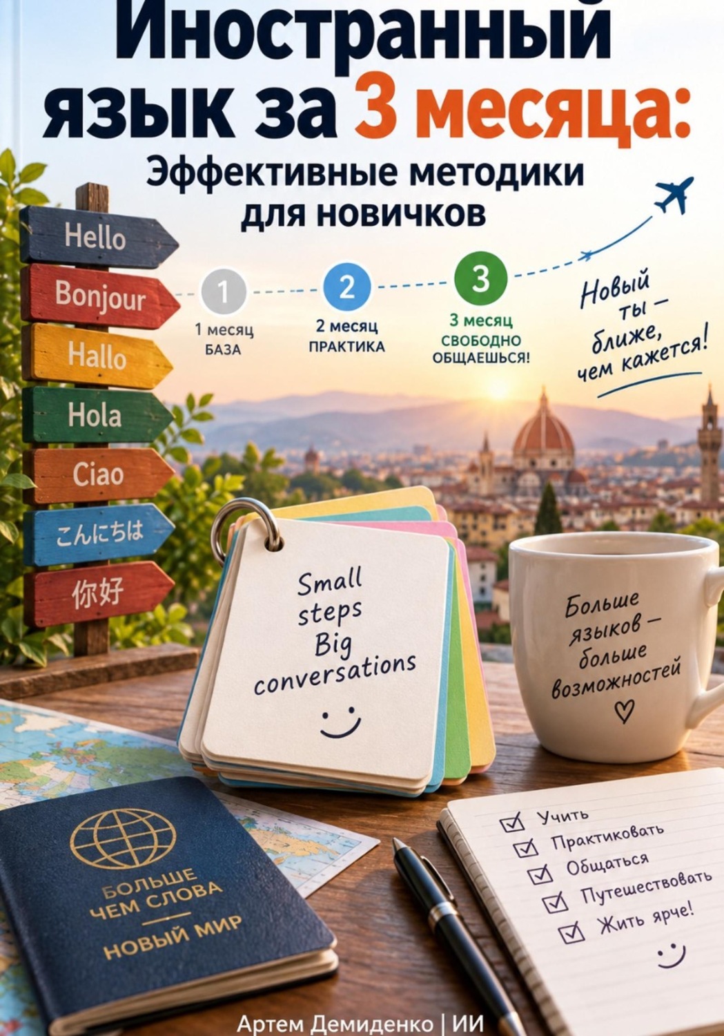 Обложка книги «Иностранный язык за 3 месяца: Эффективные методики для новичков»