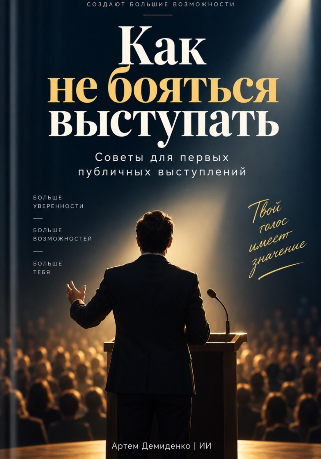 Обложка книги «Как не бояться выступать: Советы для первых публичных выступлений»