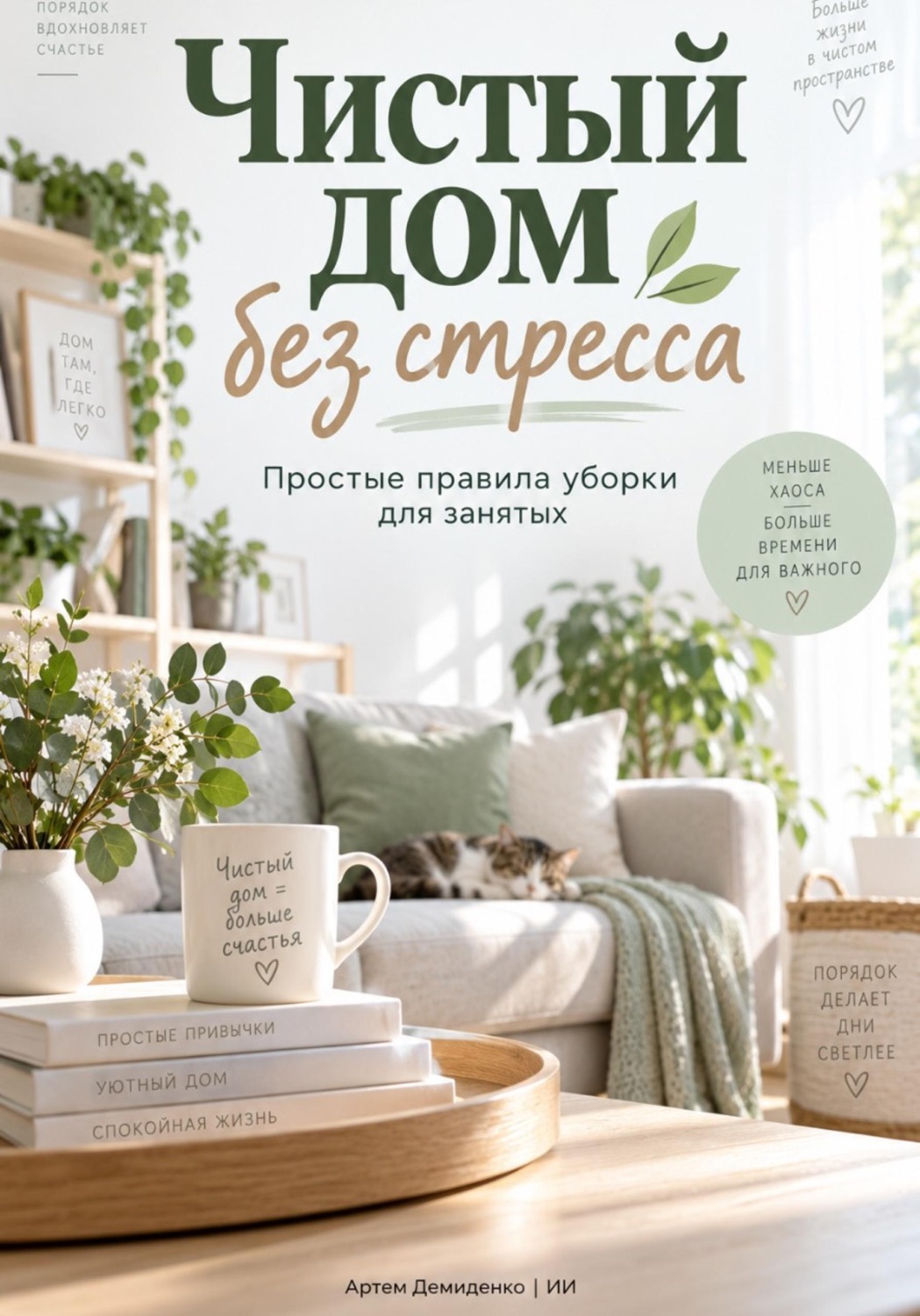 Обложка книги «Чистый дом без стресса: Простые правила уборки для занятых»