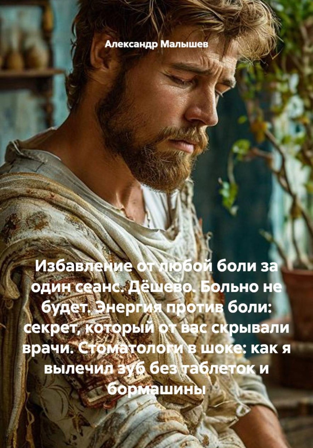 Обложка книги «Избавление от любой боли за один сеанс. Дёшево. Больно не будет. Энергия против боли: секрет, который от вас скрывали врачи. Стоматологи в шоке: как я вылечил зуб без таблеток и бормашины»