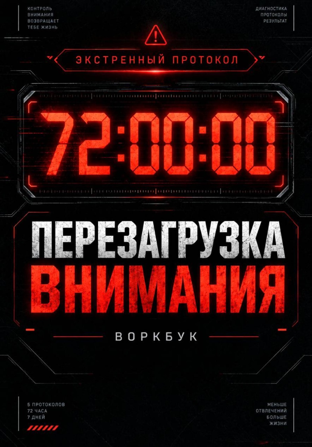 Обложка книги «72 часа: Экстренный протокол перезагрузки внимания»