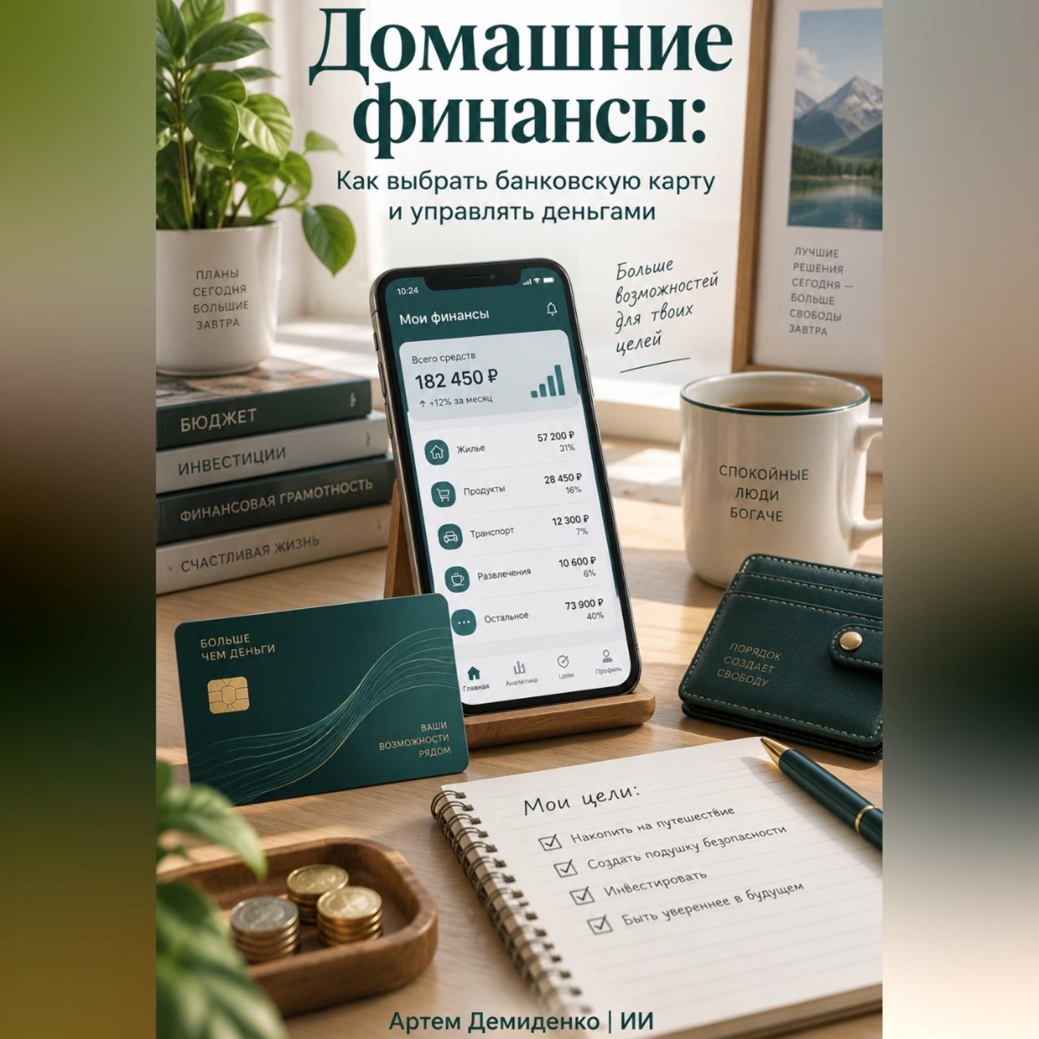 Обложка книги «Домашние финансы: Как выбрать банковскую карту и управлять деньгами»