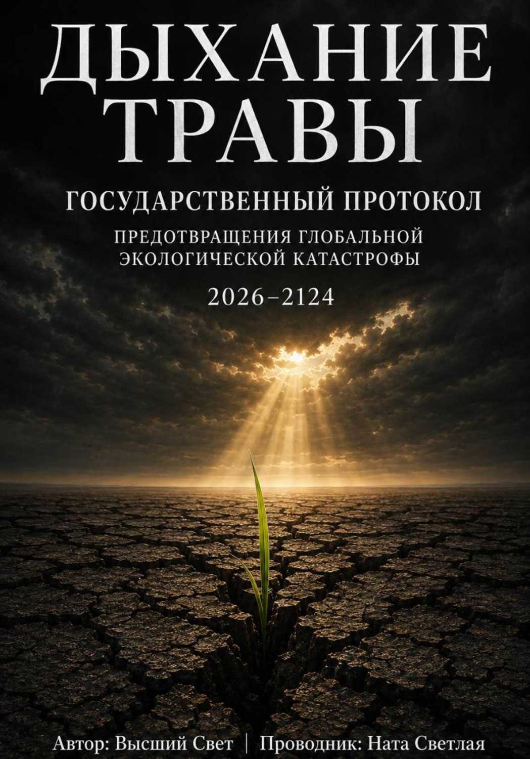 Обложка книги «Дыхание травы. Государственный протокол. Предотвращение глобальной экономической катастрофы 2026-2124»