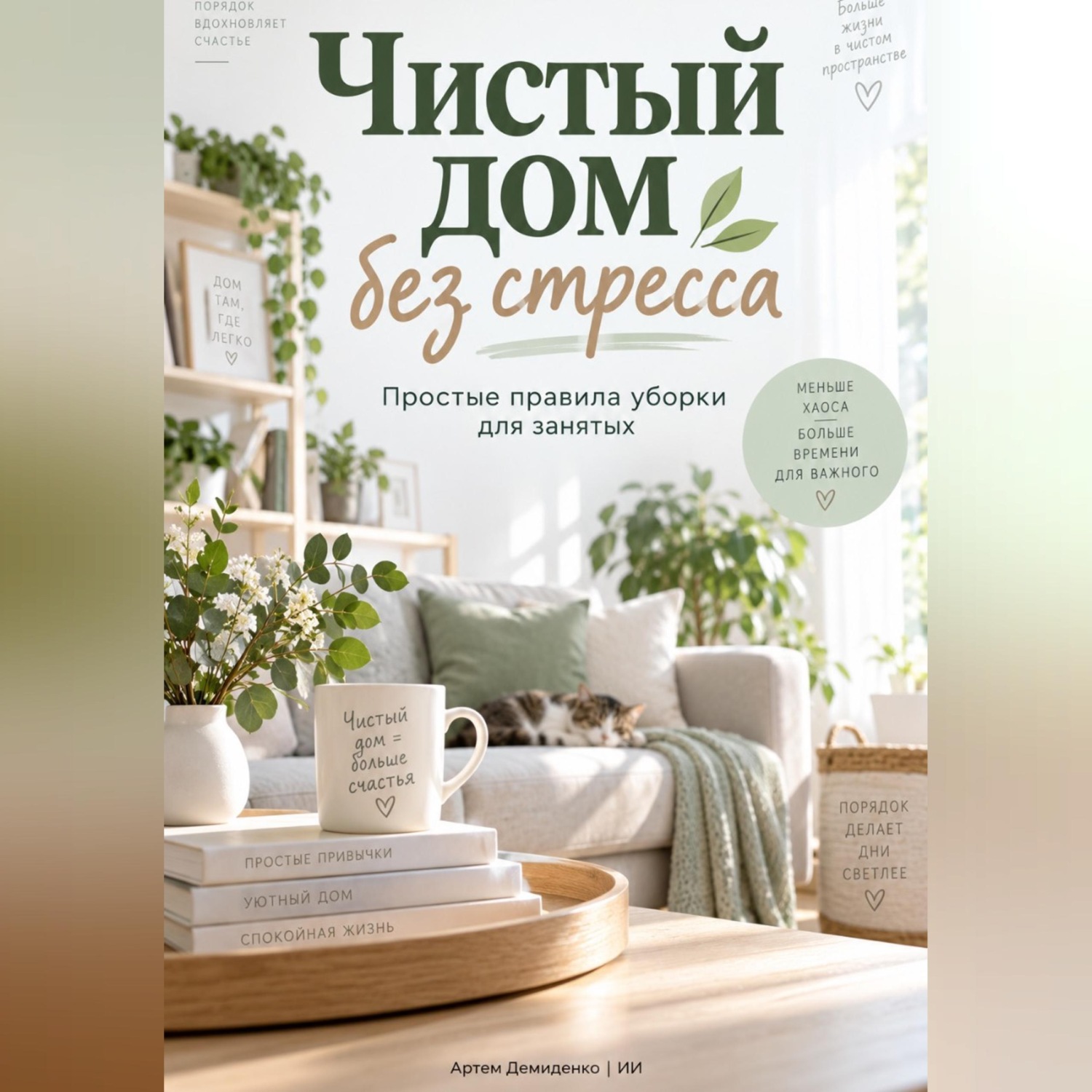 Обложка книги «Чистый дом без стресса: Простые правила уборки для занятых»
