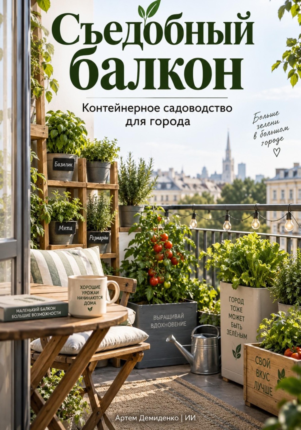 Обложка книги «Съедобный балкон: Контейнерное садоводство для города»