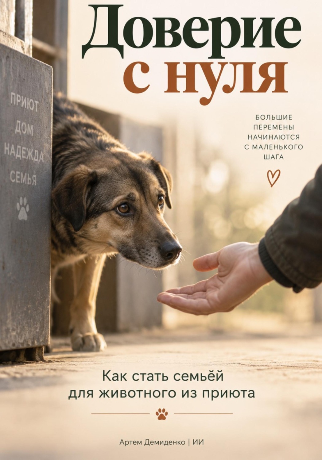 Обложка книги «Доверие с нуля: Как стать семьёй для животного из приюта»