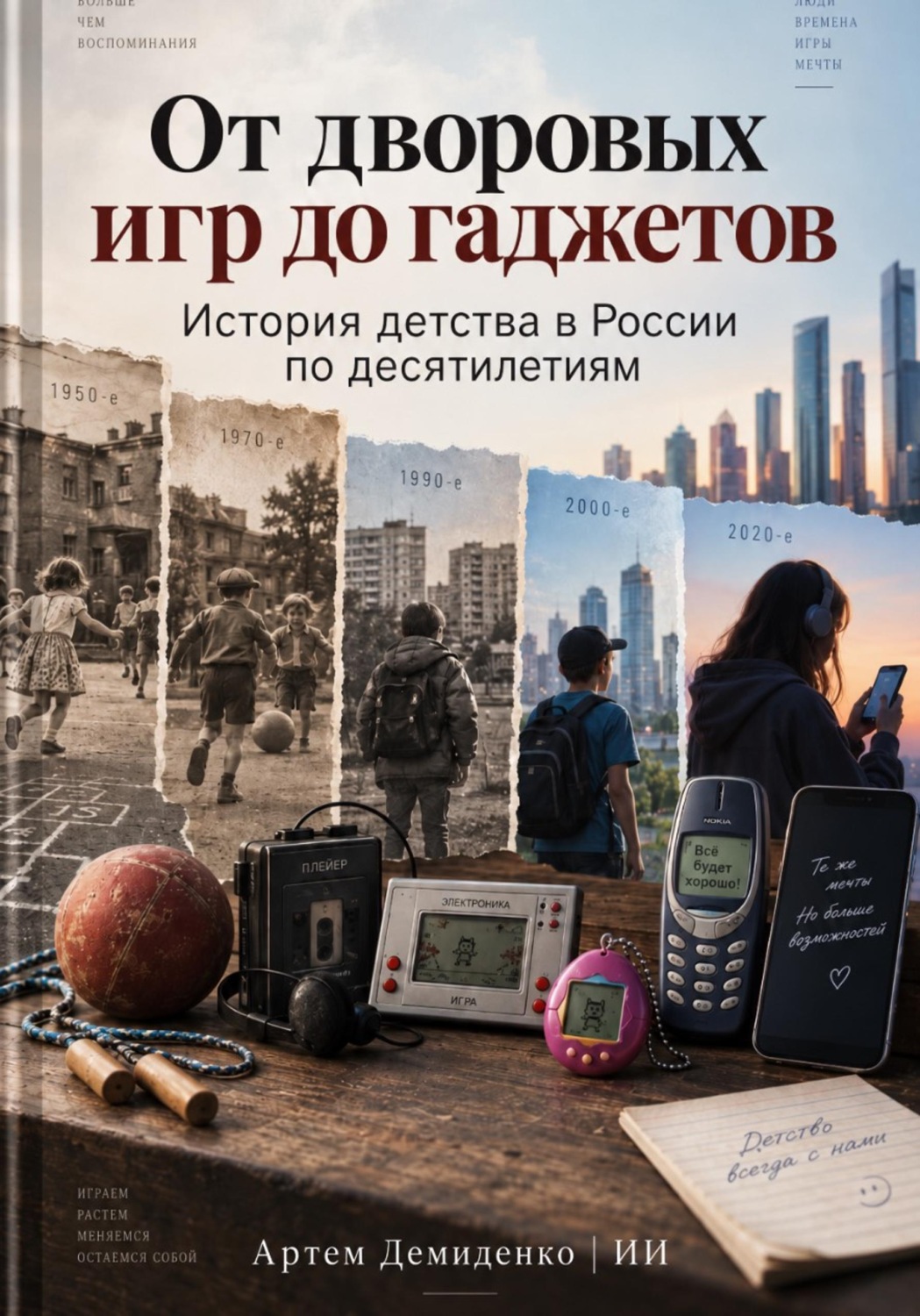 Обложка книги «От дворовых игр до гаджетов: История детства в России по десятилетиям»