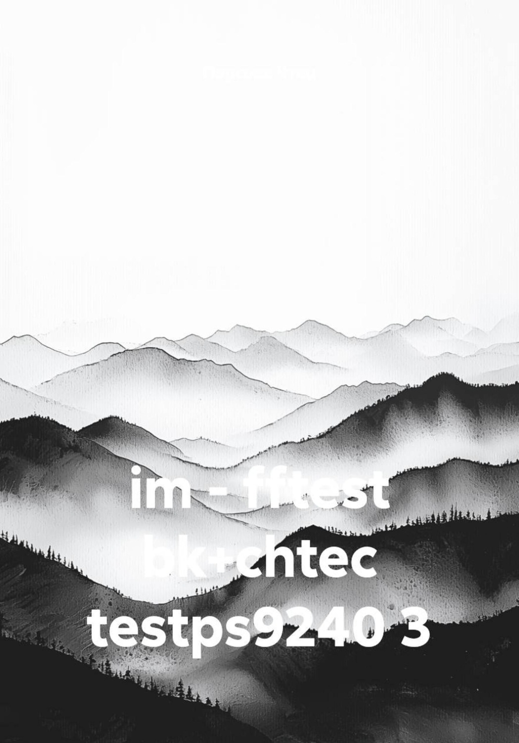 Обложка книги «im - fftest bk+chtec testps9240 3»