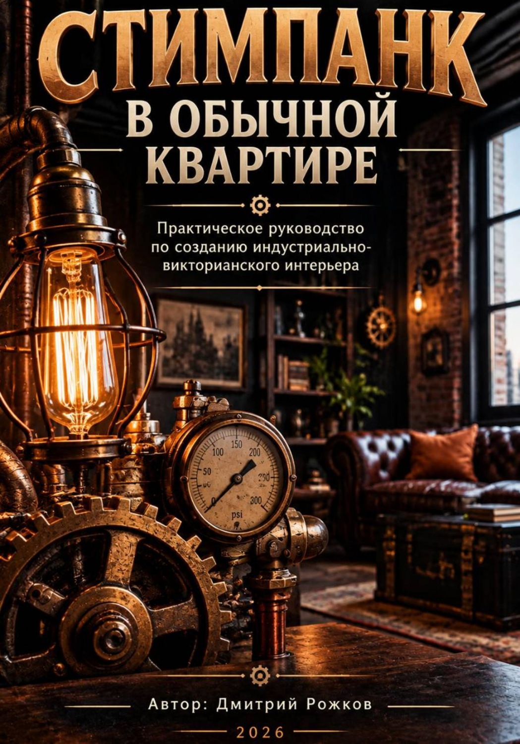 Обложка книги «Стимпанк в обычной квартире. Практическое руководство по созданию индустриально-викторианского интерьера»