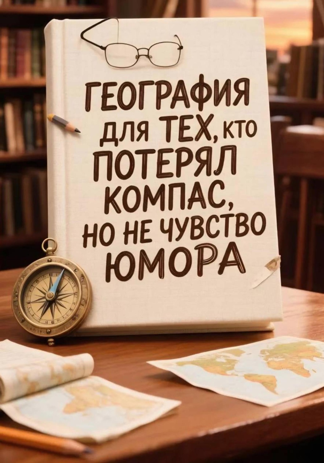Обложка книги «География для тех, кто потерял компас, но не чувство юмора»