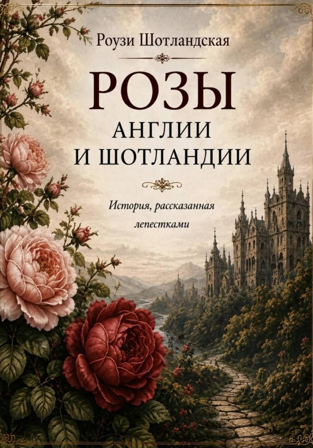 Обложка книги «Розы Англии и Шотландии. История, рассказанная лепестками»