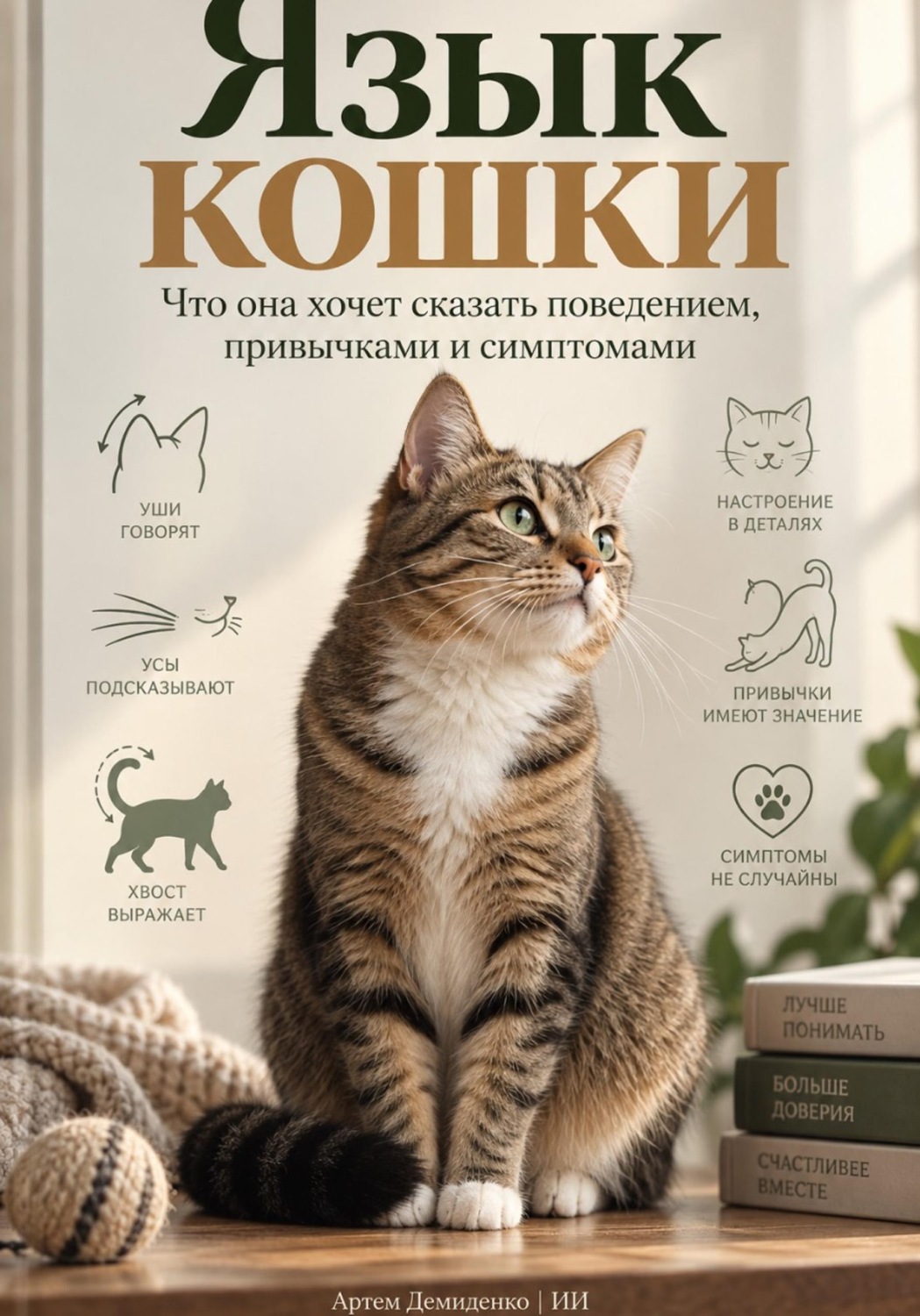 Обложка книги «Язык кошки: Что она хочет сказать поведением, привычками и симптомами»