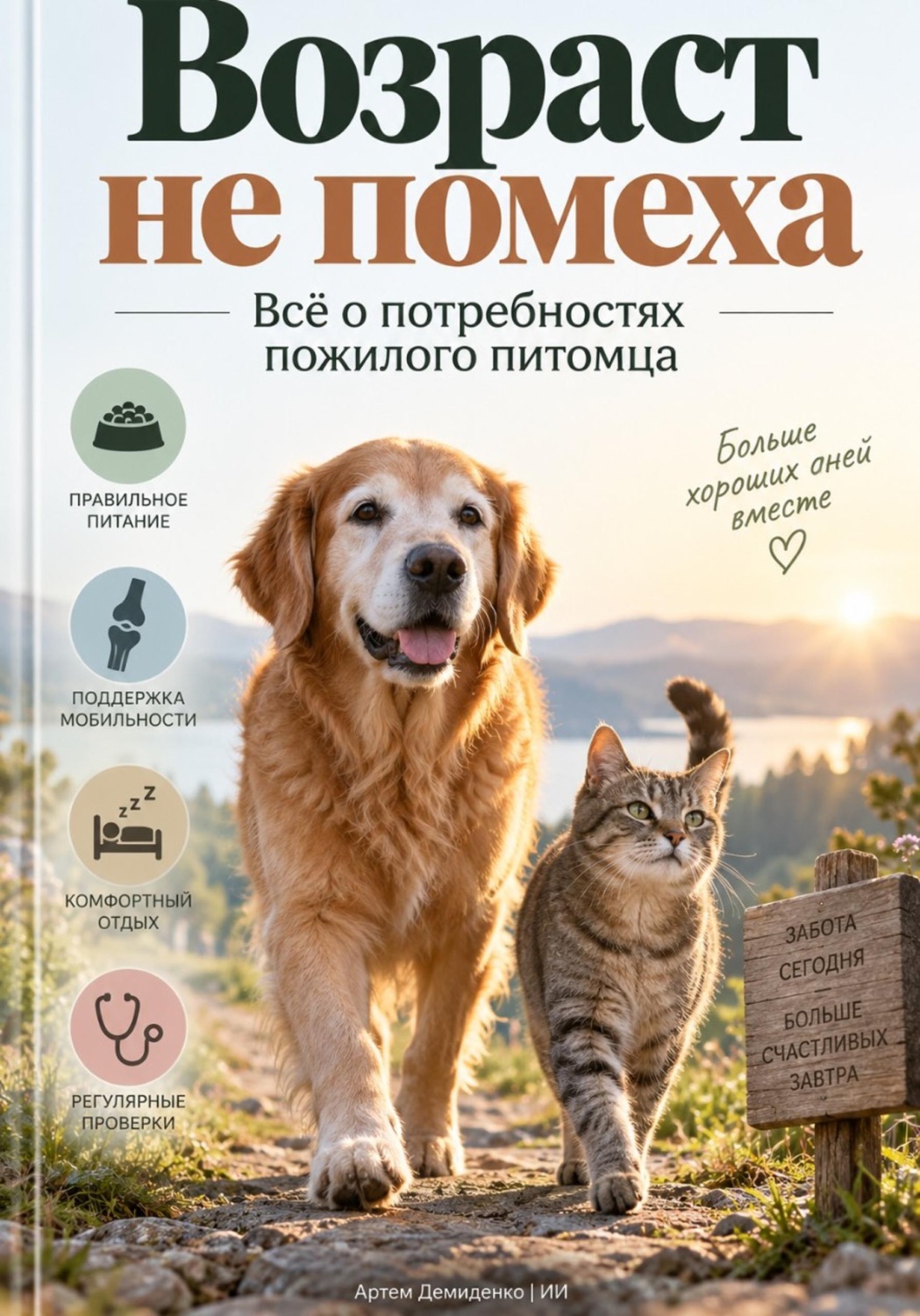 Обложка книги «Возраст не помеха: Всё о потребностях пожилого питомца»