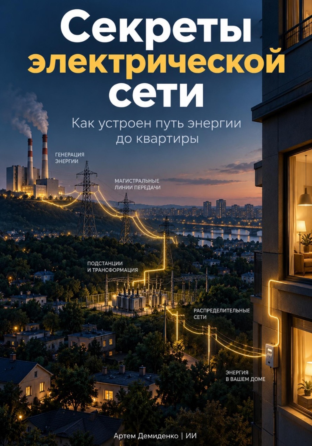 Обложка книги «Секреты электрической сети: Как устроен путь энергии до квартиры»