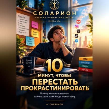 Обложка книги «10 минут, чтобы перестать ПРОКРАСТИНИРОВАТЬ»