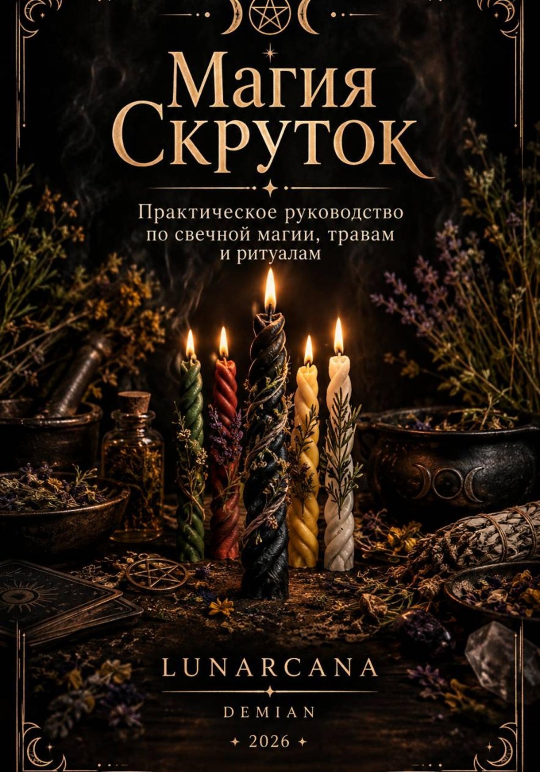 Обложка книги «Магия скруток. Практическое руководство по свечной магии, травам и ритуалам»