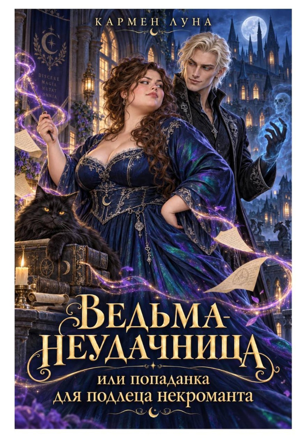 Обложка книги «Ведьма-неудачница, или попаданка для подлеца некроманта»