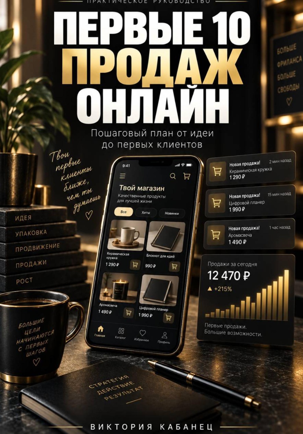 Обложка книги «ПЕРВЫЕ 10 ПРОДАЖ ОНЛАЙН»