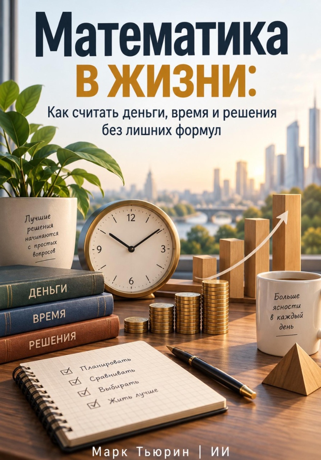 Обложка книги «Математика в жизни: Как считать деньги, время и решения без лишних формул»