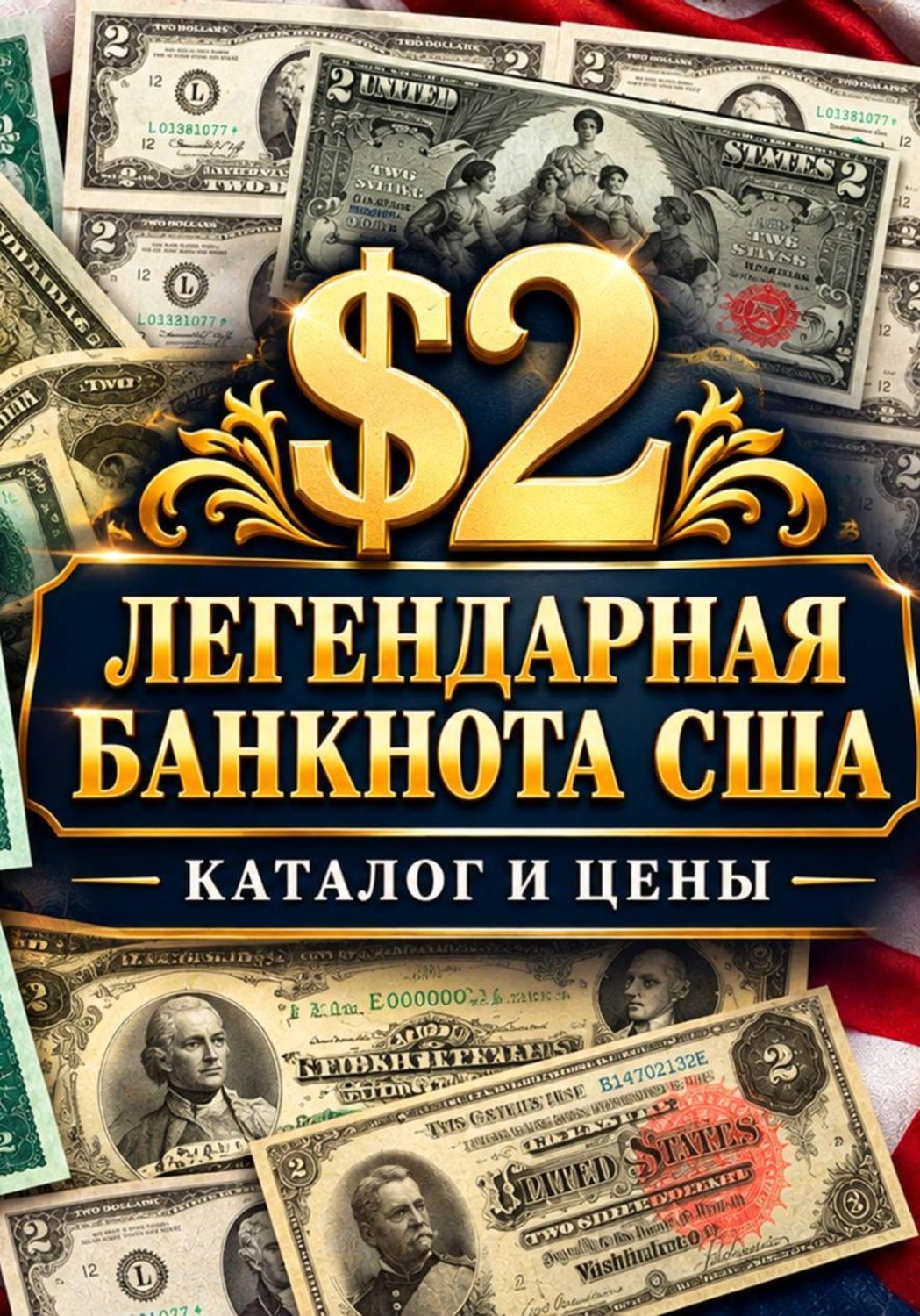 Обложка книги «2 ДОЛЛАРА США: ЛЕГЕНДАРНАЯ БАНКНОТА. Каталог и цены»