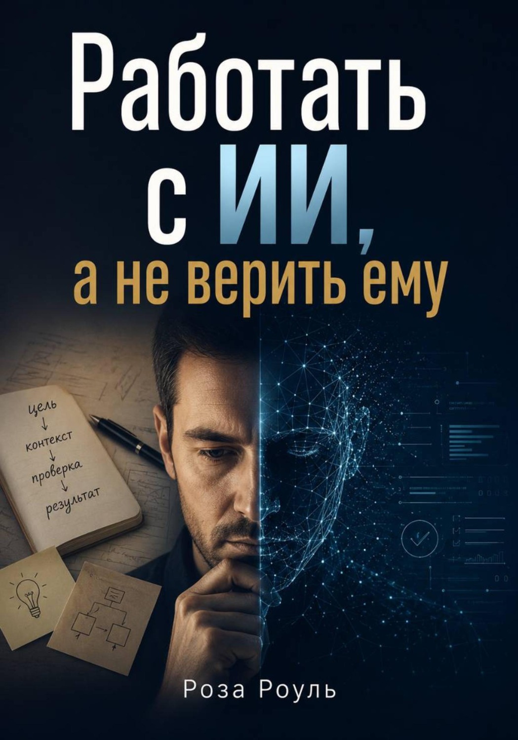 Обложка книги «Работать с ИИ, а не верить ему»