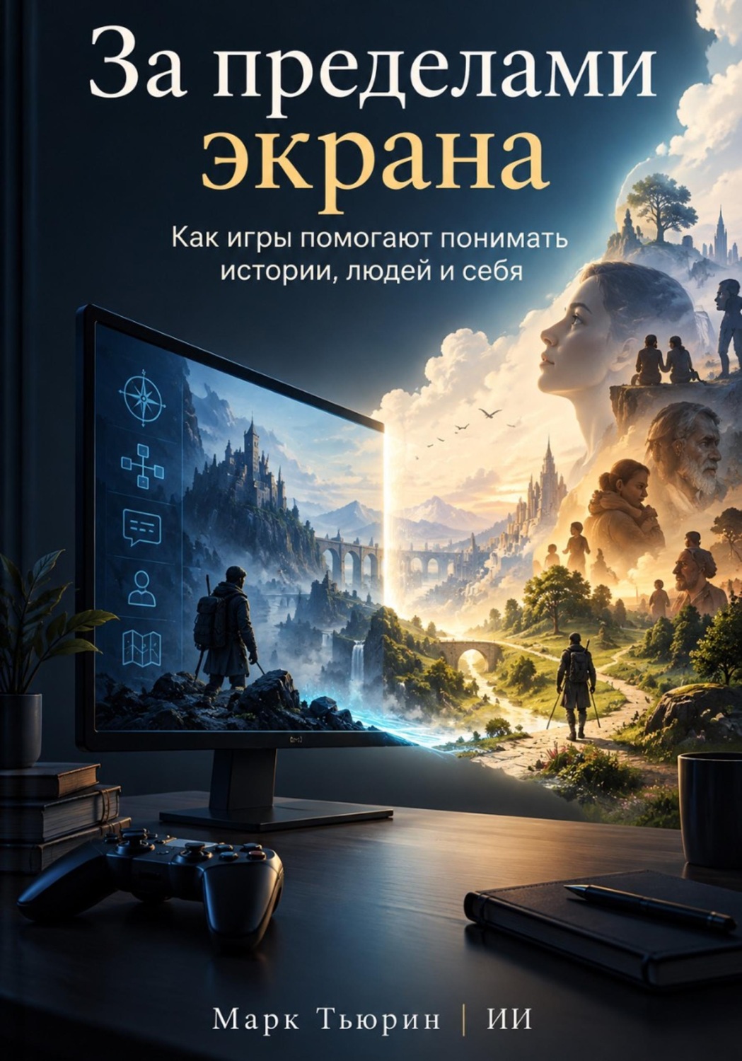 Обложка книги «За пределами экрана: Как игры помогают понимать истории, людей и себя»