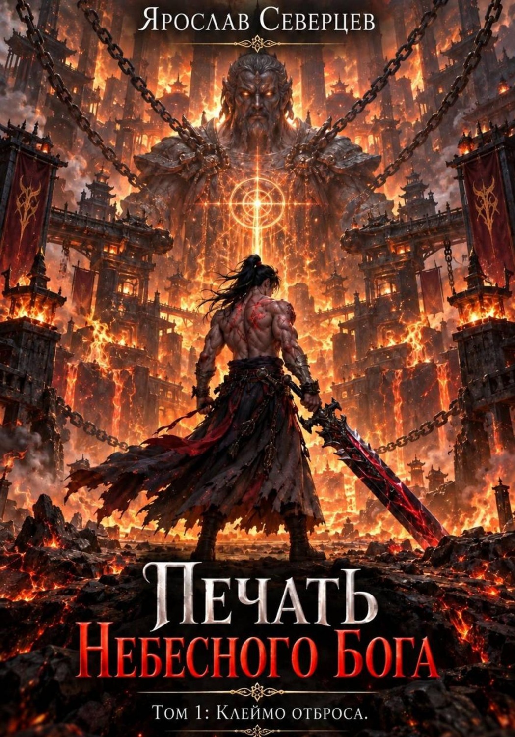 Обложка книги «Печать небесного Бога. Том 1. Клеймо отброса»