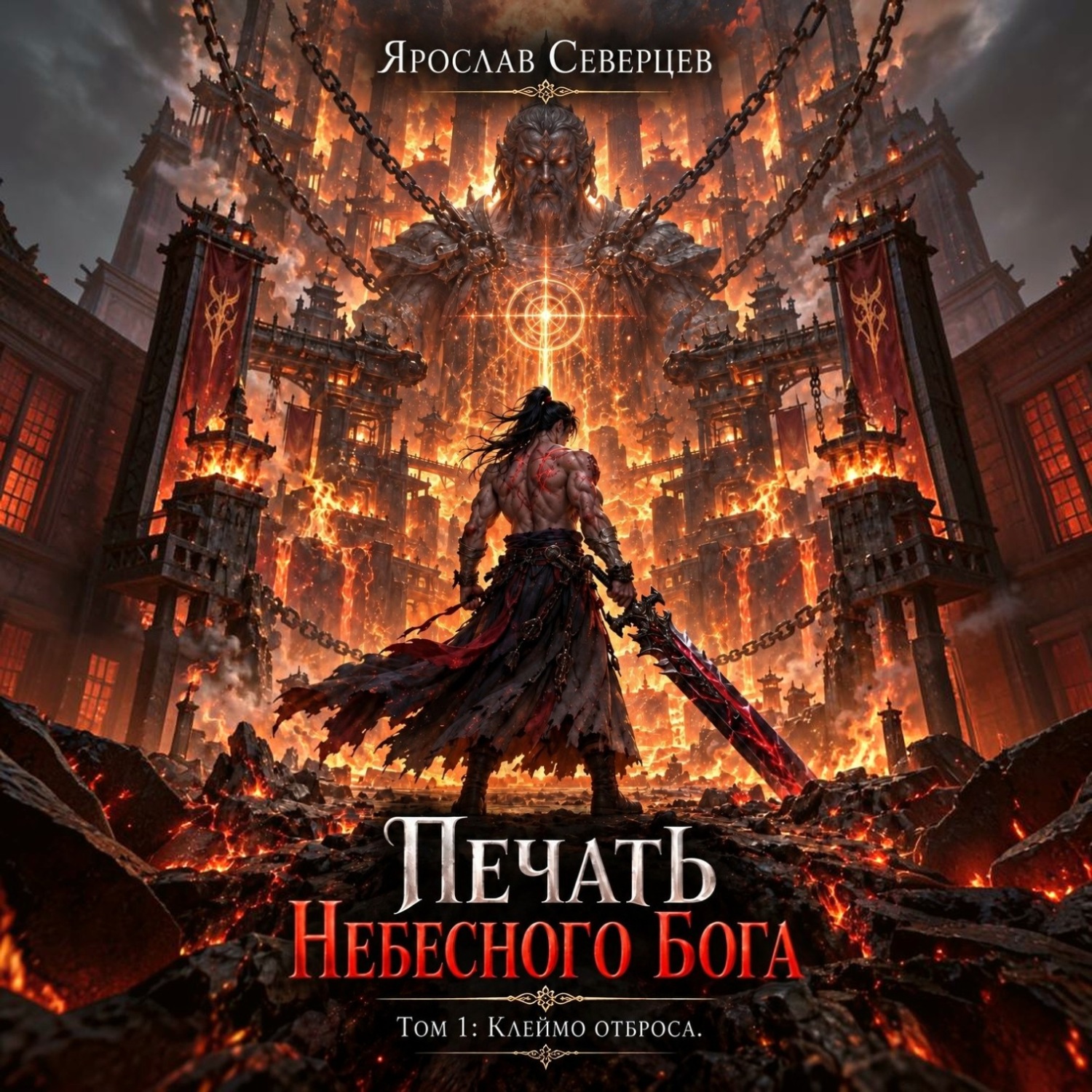 Обложка книги «Печать небесного Бога. Том 1. Клеймо отброса»