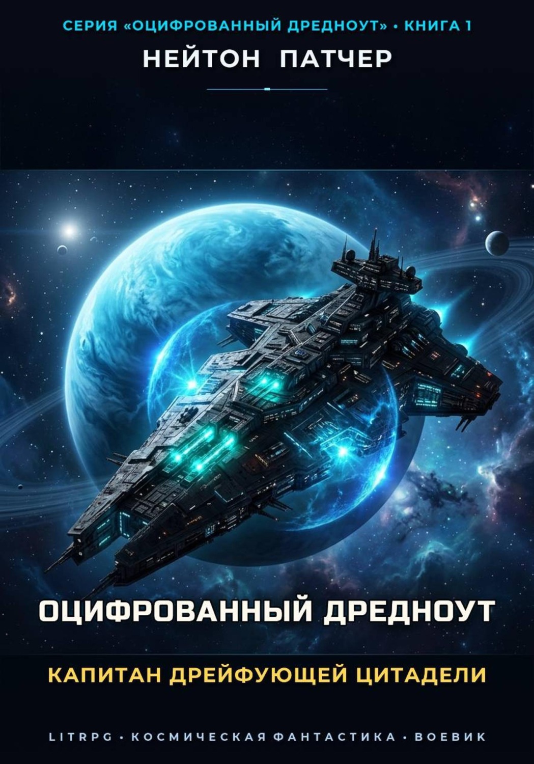 Обложка книги «Оцифрованный дредноут. Капитан дрейфующей цитадели»