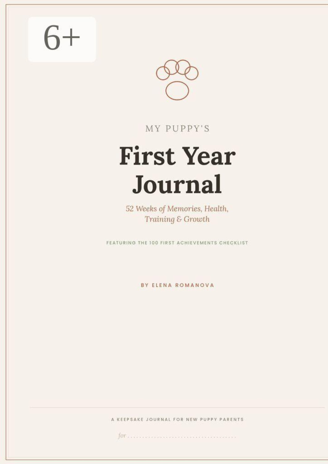 Обложка книги «My Puppy’s First Year Journal»