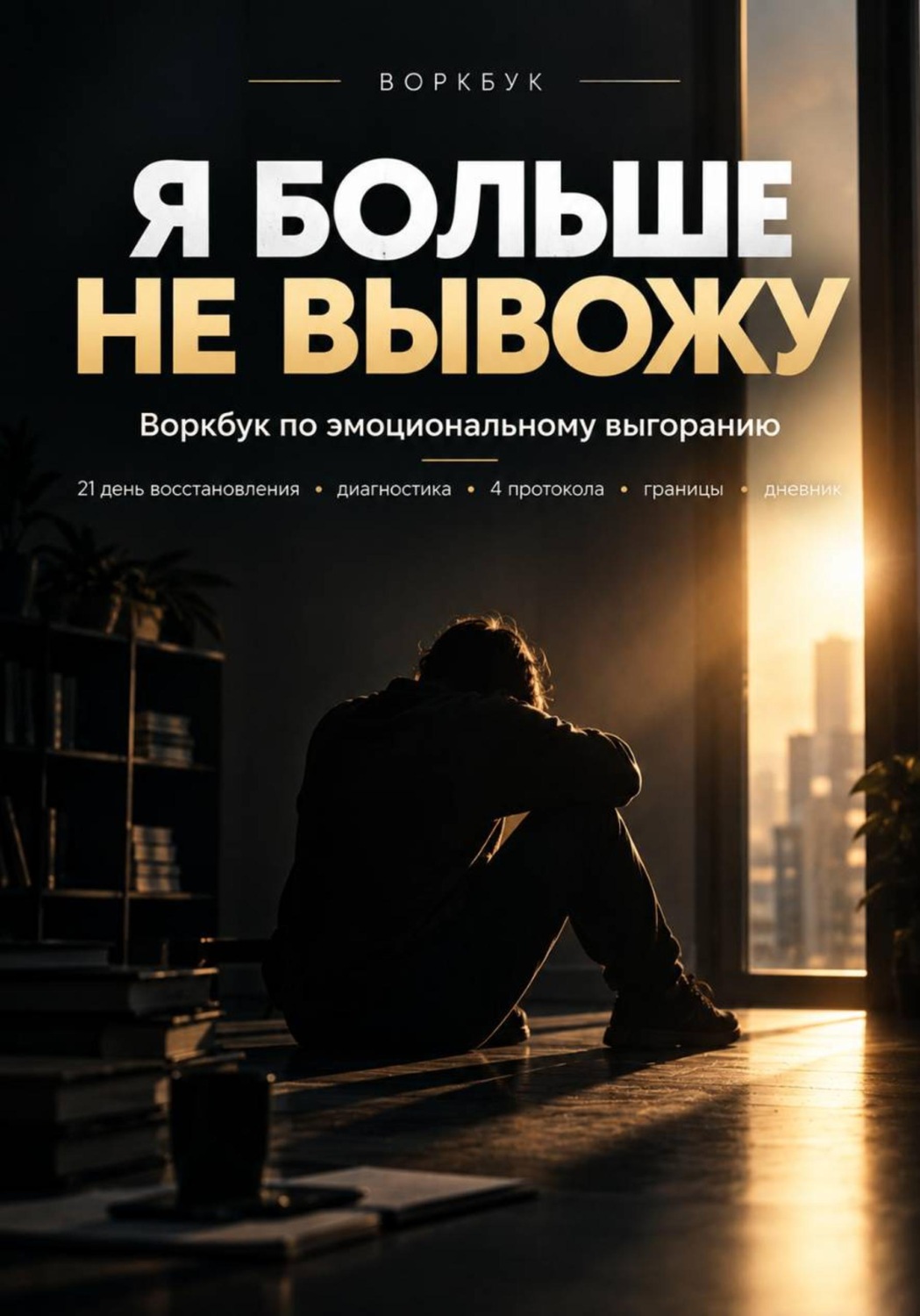 Обложка книги «Я больше не вывожу. Воркбук по эмоциональному выгоранию: 21 день восстановления, диагностика, 4 протокола, границы и дневник»