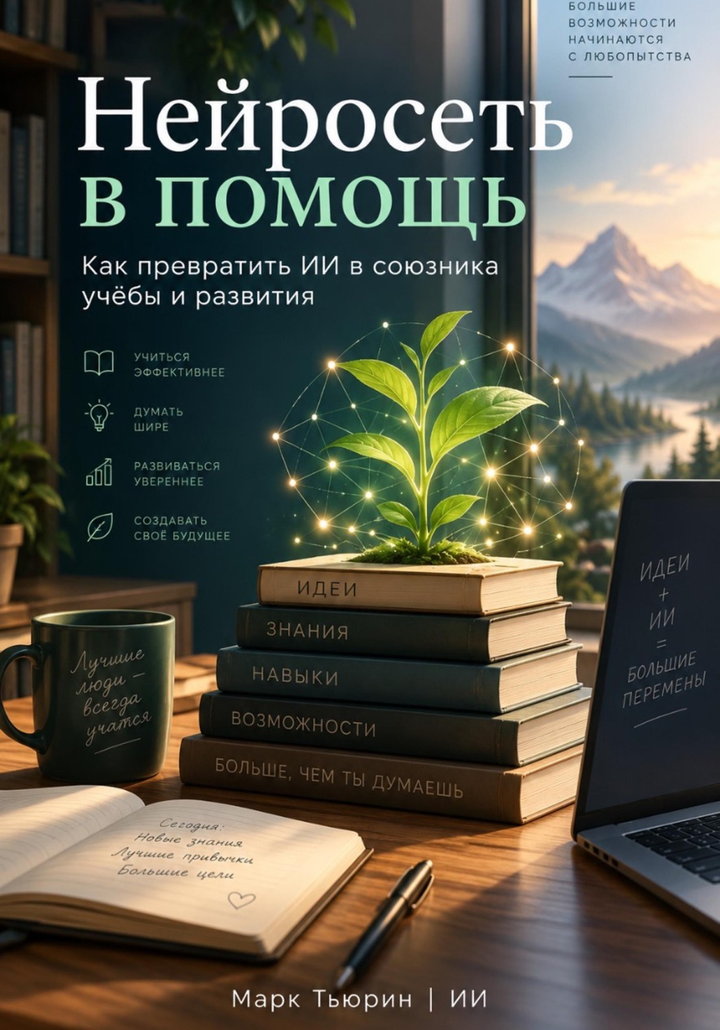 Обложка книги «Нейросеть в помощь: Как превратить ИИ в союзника учёбы и развития»