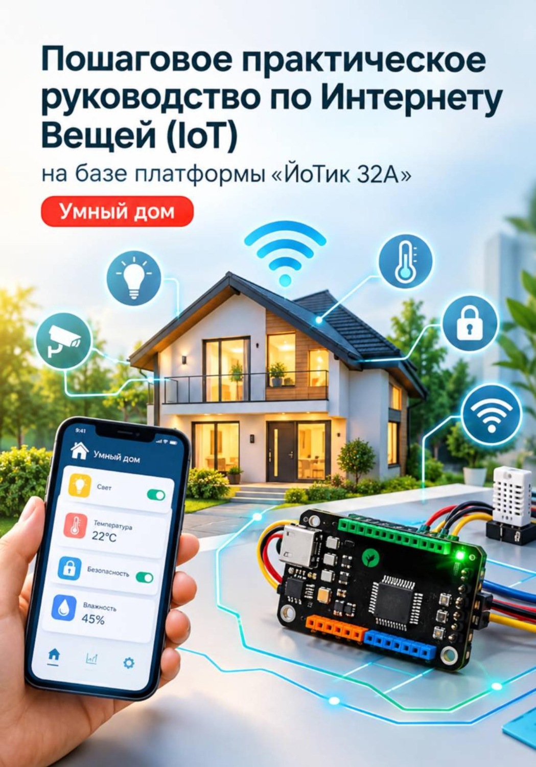 Обложка книги «Пошаговое практическое руководство по Интернету Вещей (IoT) на базе платформы «ЙоТик 32А»