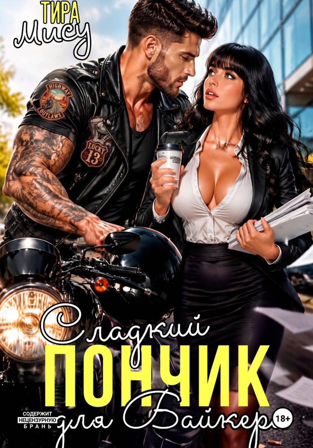 Обложка книги «Сладкий пончик для байкера»
