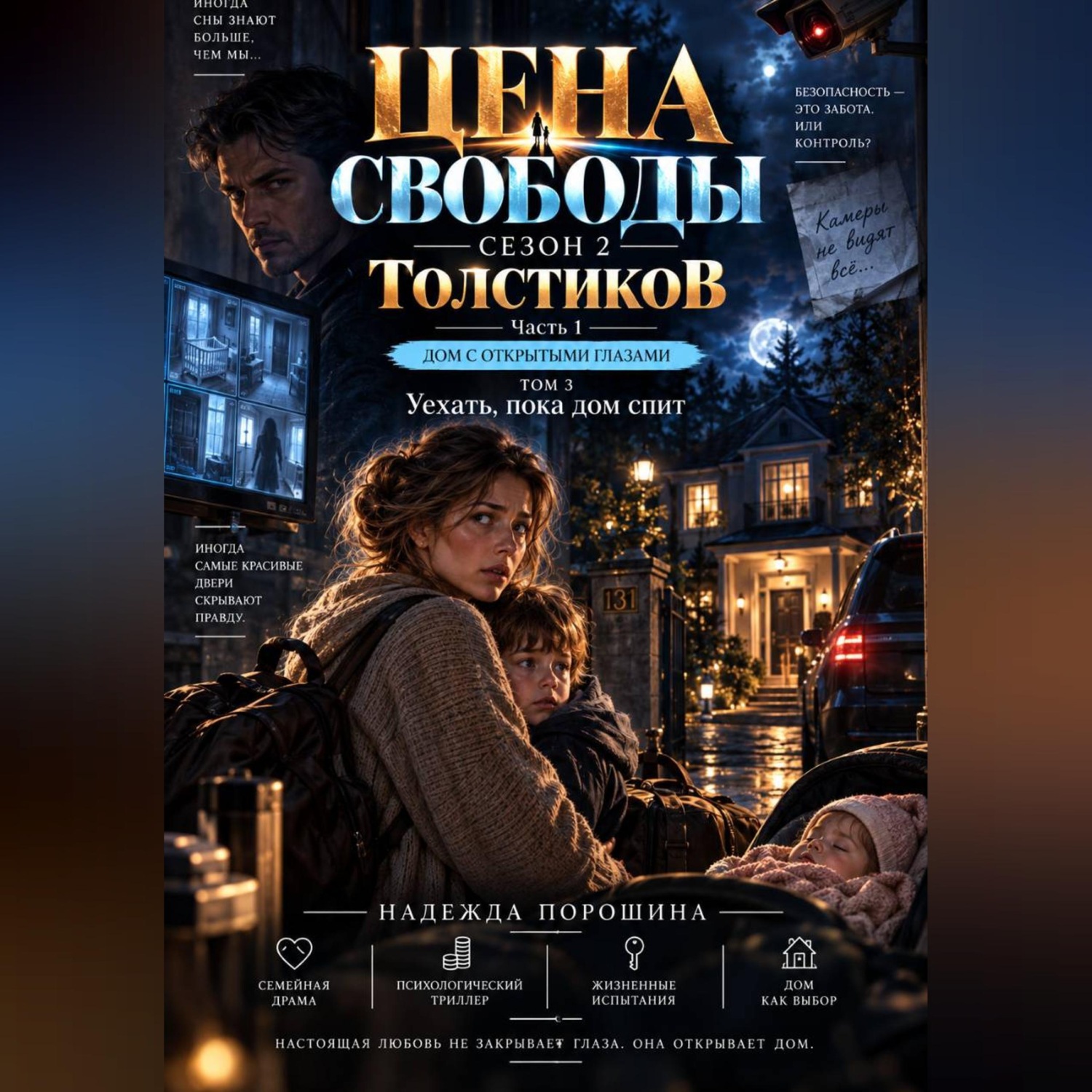 Обложка книги «Цена свободы. Сезон 2. Толстиков. Часть 1. Дом с открытыми глазами. ТОМ 3. Уехать, пока дом спит»