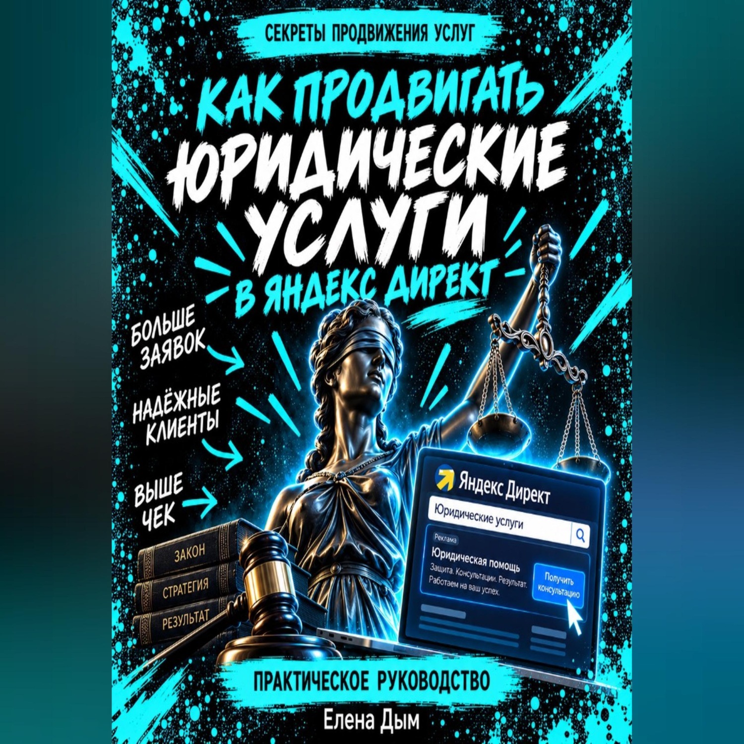Обложка книги «Как продвигать юридические услуги в Яндекс Директ: Практическое руководство»