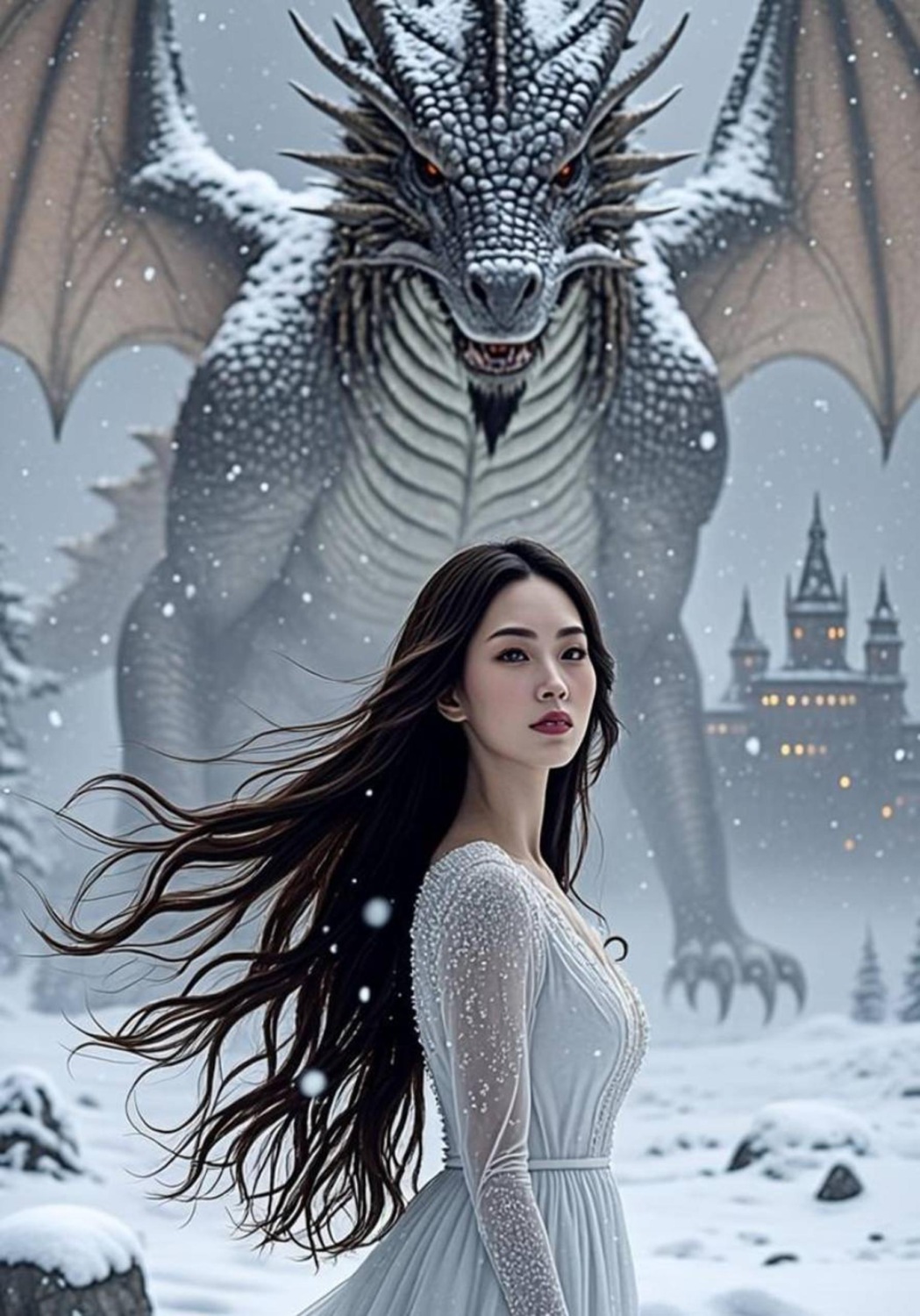 Обложка книги «Ледяная невеста для драконьего лорда»