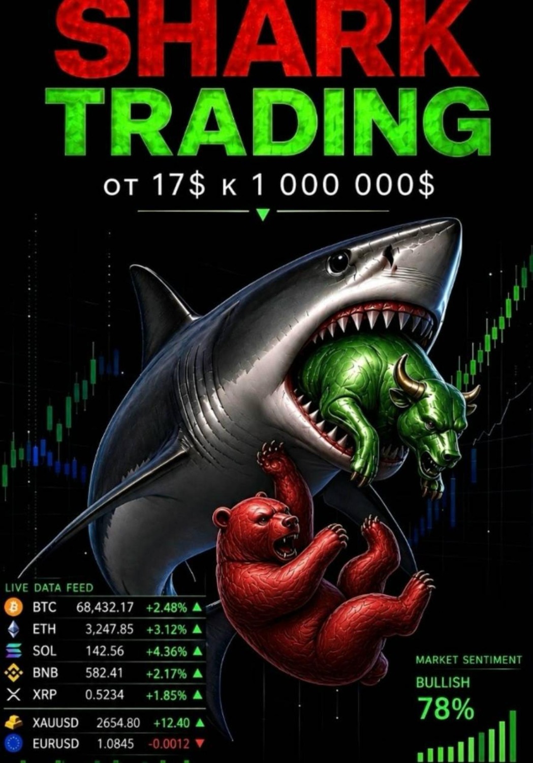 Обложка книги «Shark trading»