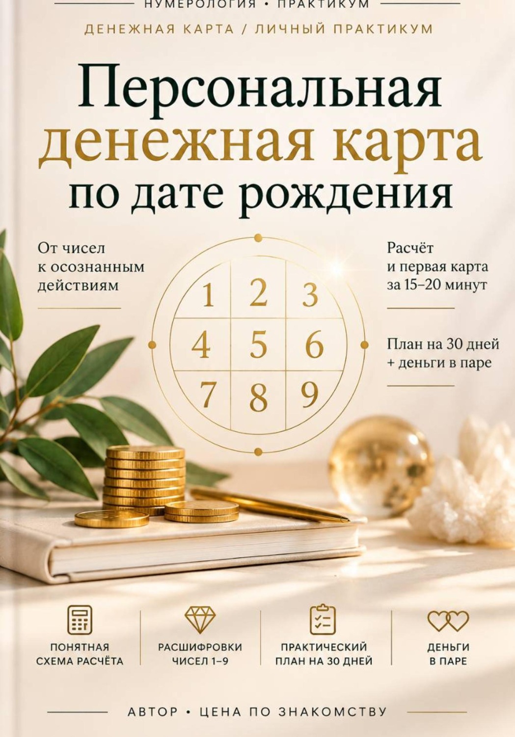 Обложка книги «Персональная денежная карта по дате рождения»