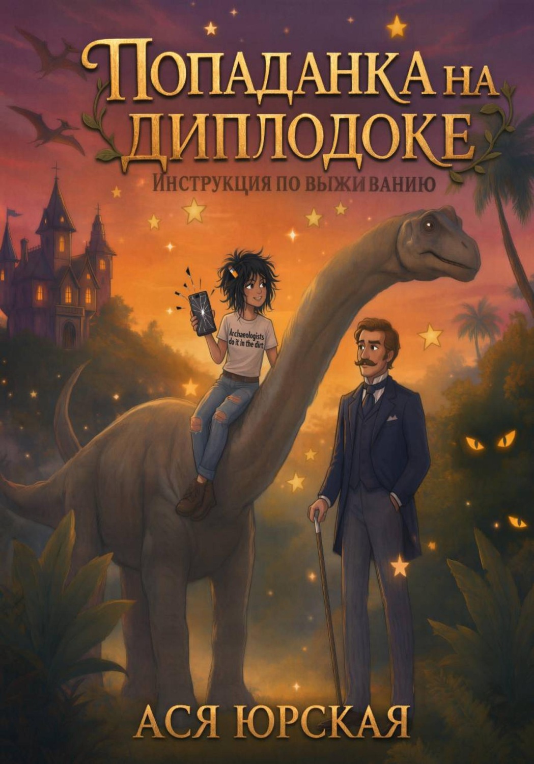Обложка книги «Попаданка на диплодоке: инструкция по выживанию»