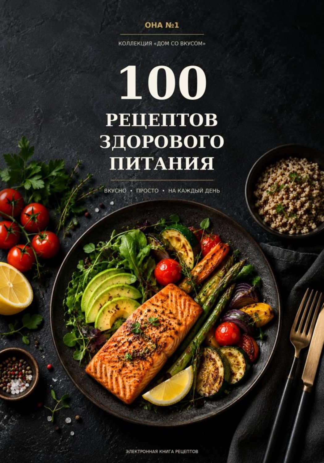 Обложка книги «100 рецептов здорового питания»