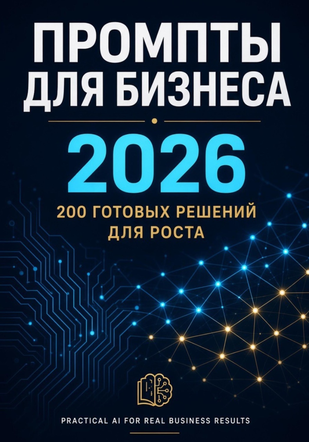 Обложка книги «Промпты для бизнеса 2026. 200 готовых решений для роста»