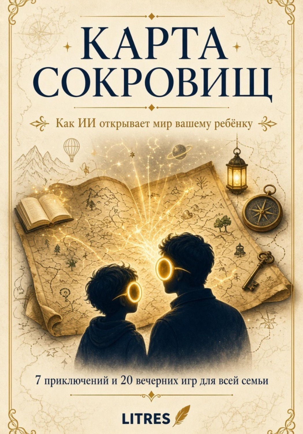 Обложка книги «Карта сокровищ. Как ИИ открывает мир вашему ребёнку»