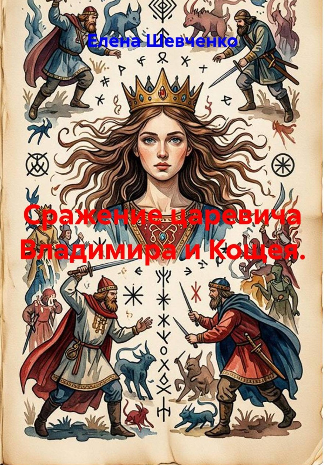 Обложка книги «Сражение царевича Владимира и Кощея.»