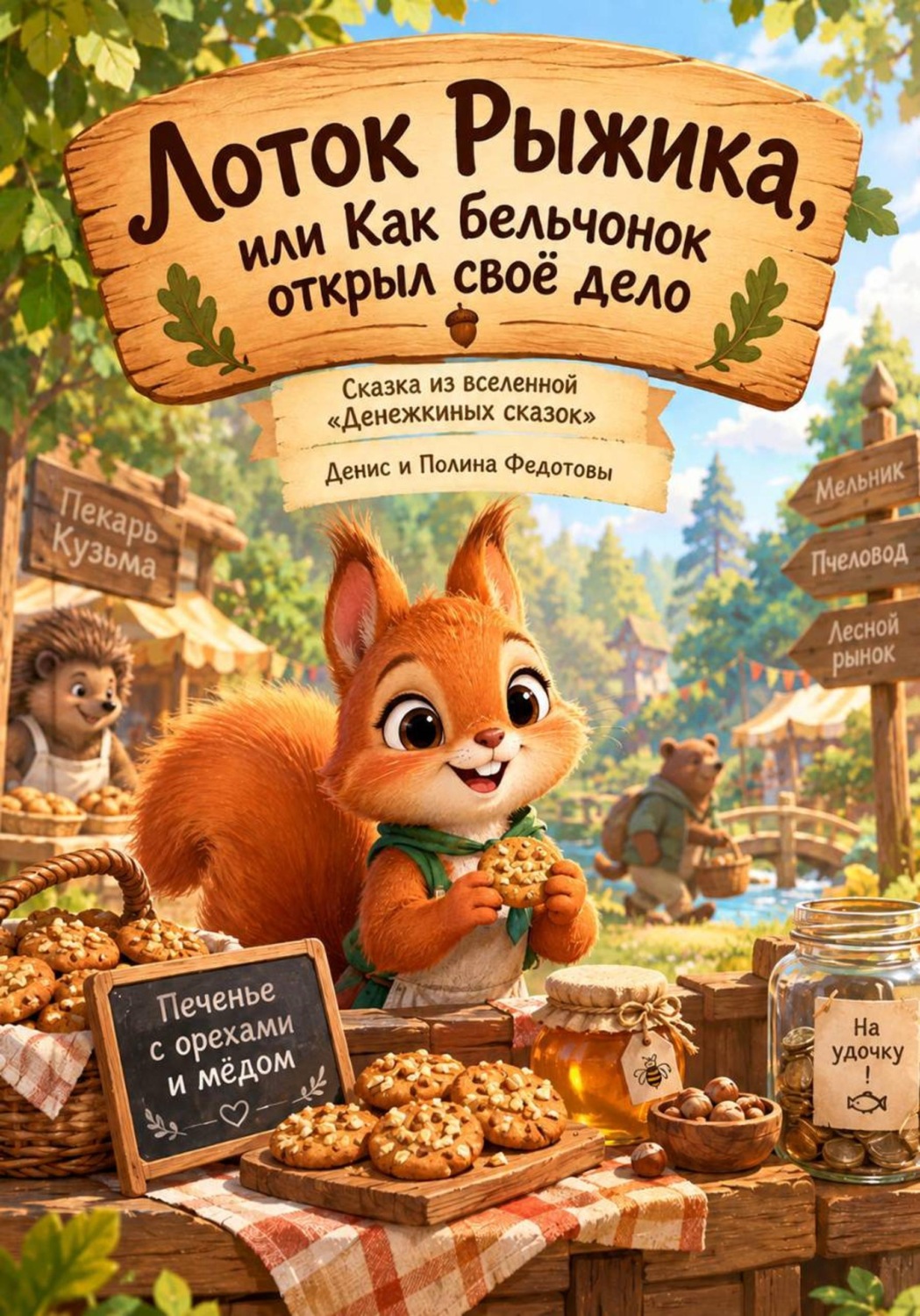 Обложка книги «Лоток Рыжика, или как бельчонок открыл своё дело»