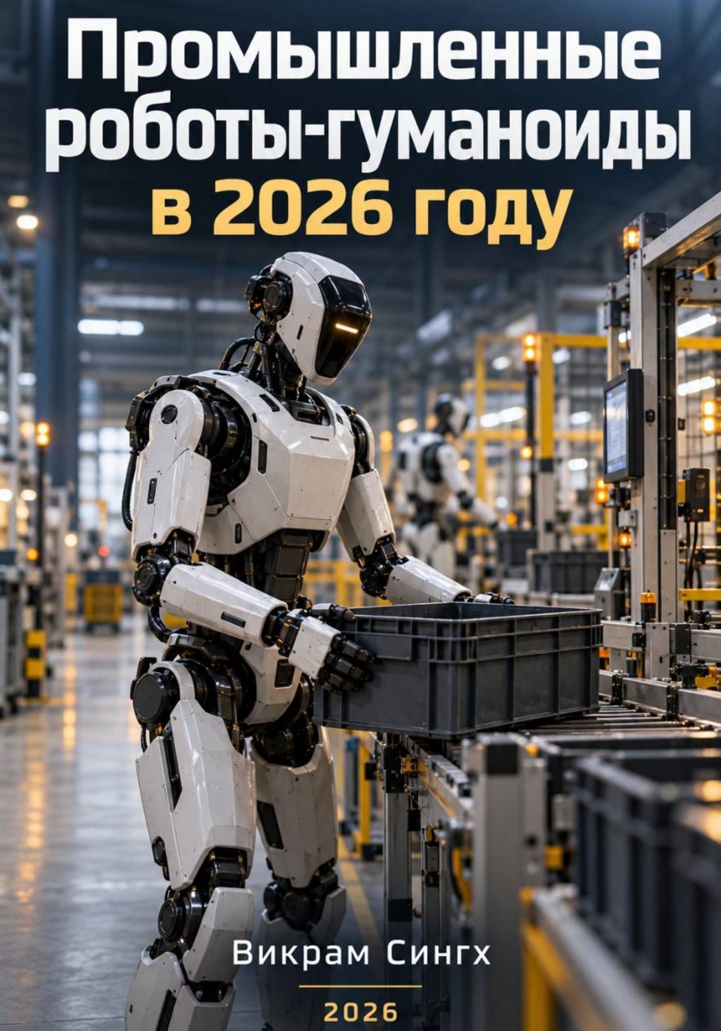 Обложка книги «Промышленные роботы-гуманоиды в 2026 году»
