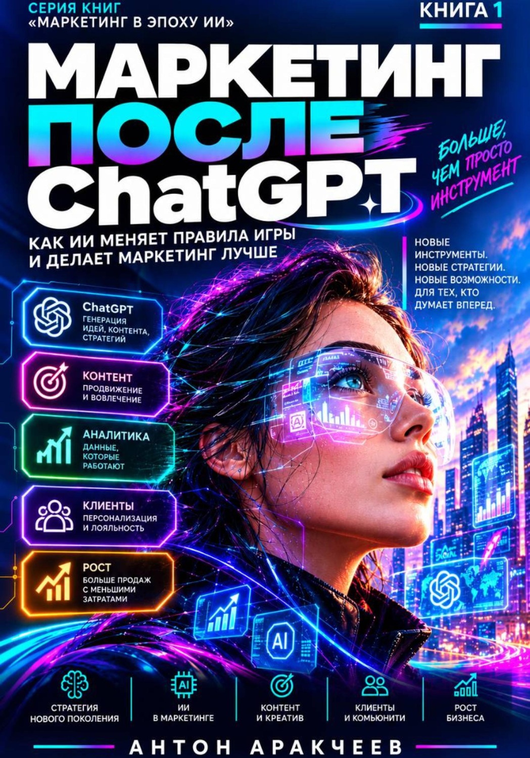 Обложка книги «Маркетинг после ChatGPT»