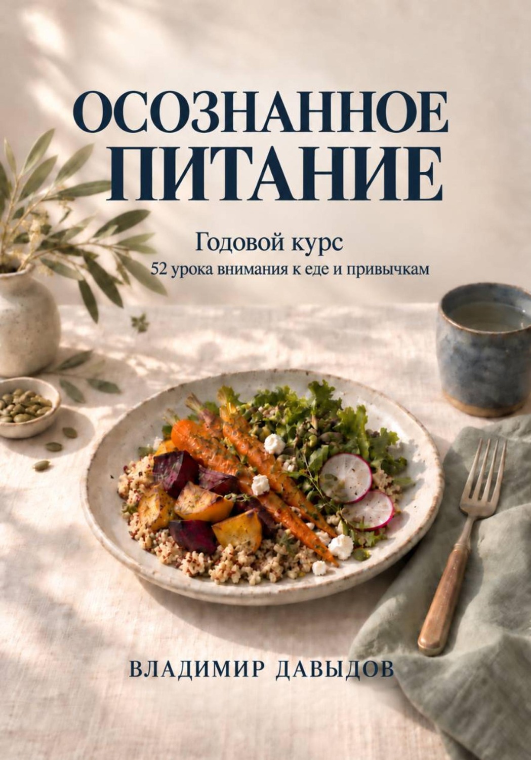 Обложка книги «Осознанное питание Годовой курс 52 урока внимания к еде и привычкам»