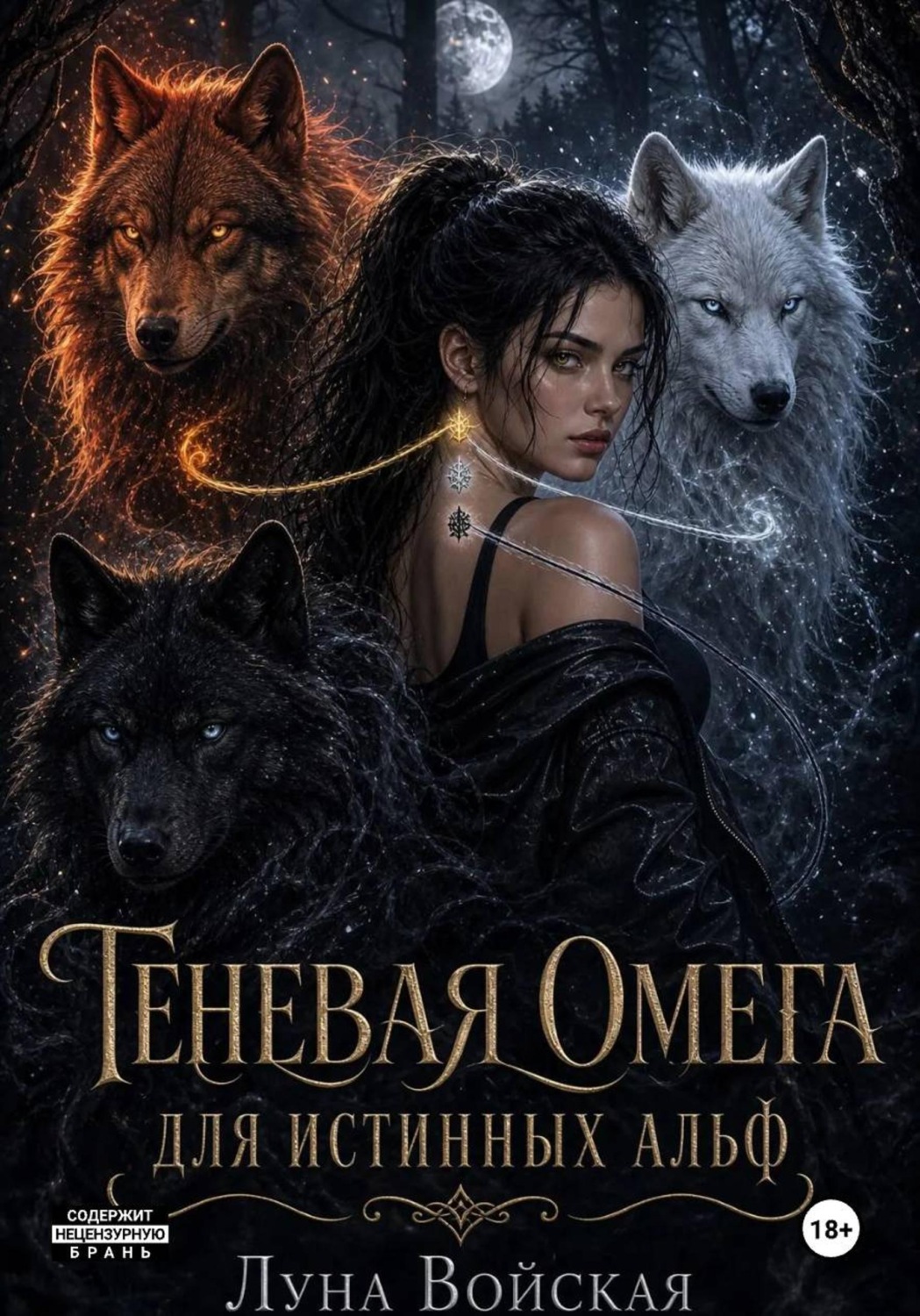 Обложка книги «Теневая Омега для истинных Альф»